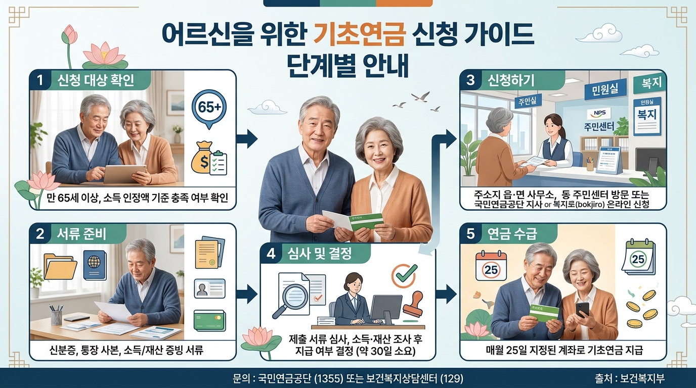 노인 기초연금 신청방법 금액 2026 신청 방법 안내