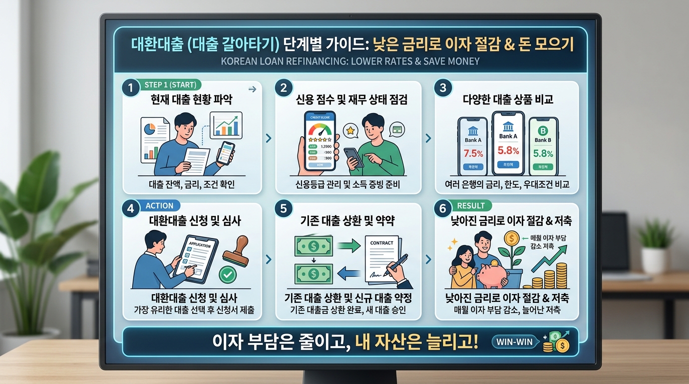 대출 갈아타기 방법 이자 줄이기 2026 상세 안내